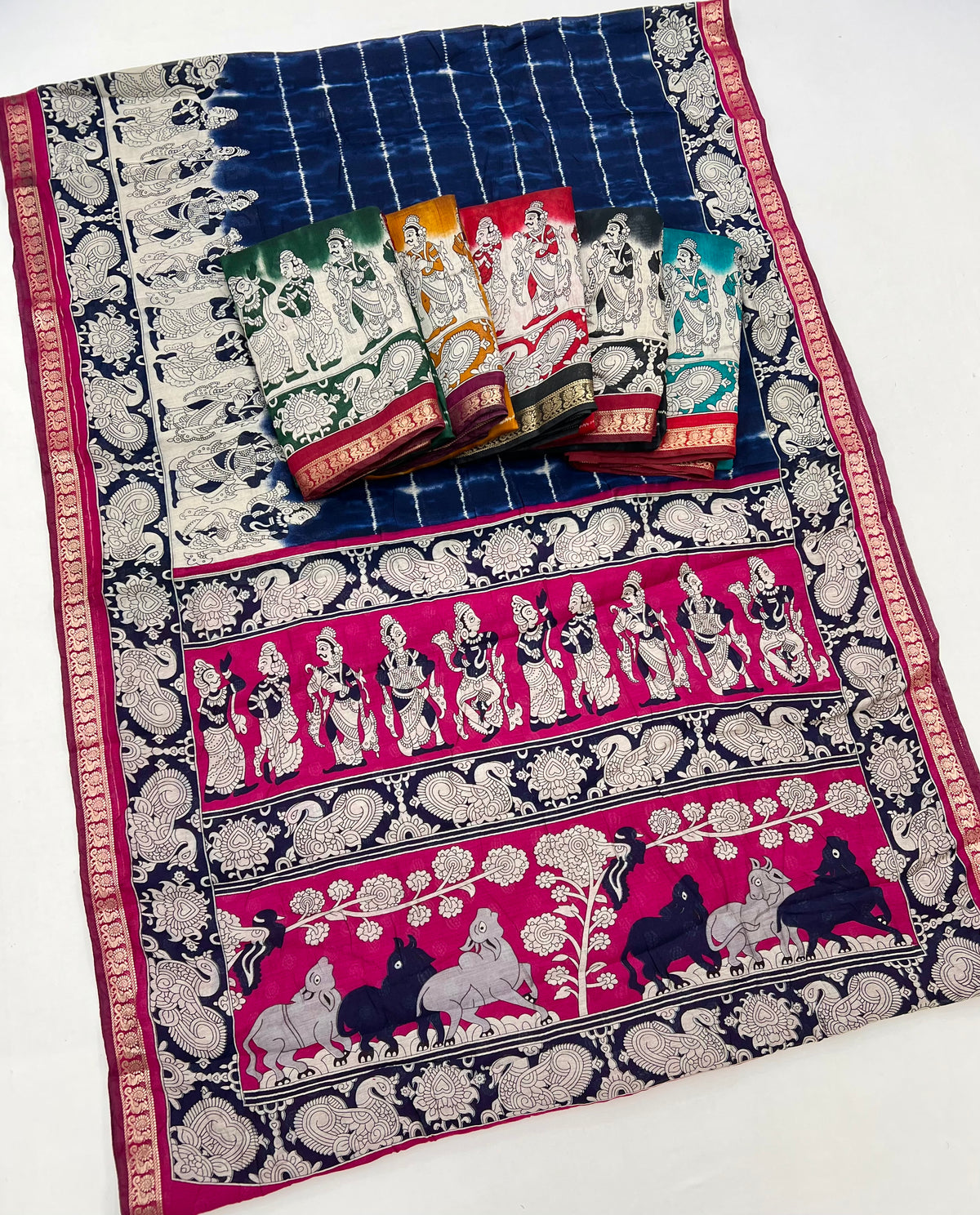 Amrah Wholesale Gaiya A 7001 To 7006 PV Cotton Saree