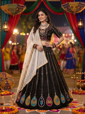 Amrah Wholesale Garbi Vol 1 Roman Silk Lehenga Choli