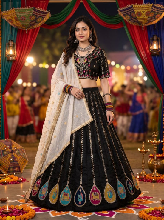 Amrah Wholesale Garbi Vol 1 Roman Silk Lehenga Choli