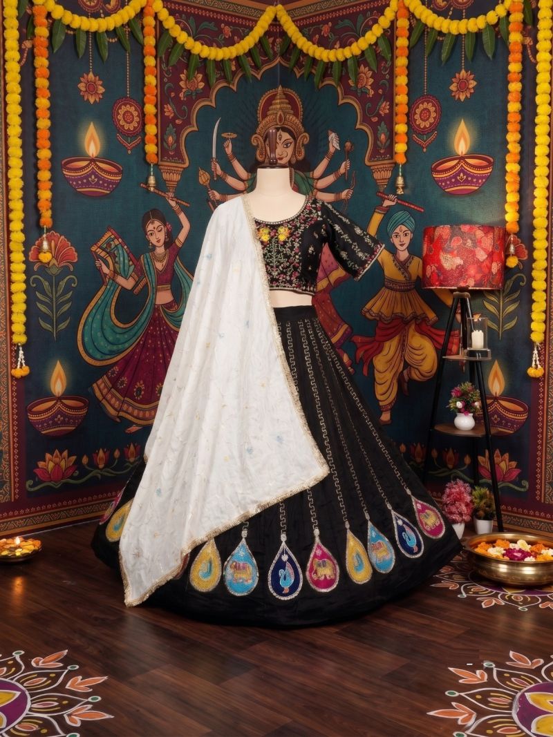Amrah Wholesale Garbi Vol 1 Roman Silk Lehenga Choli