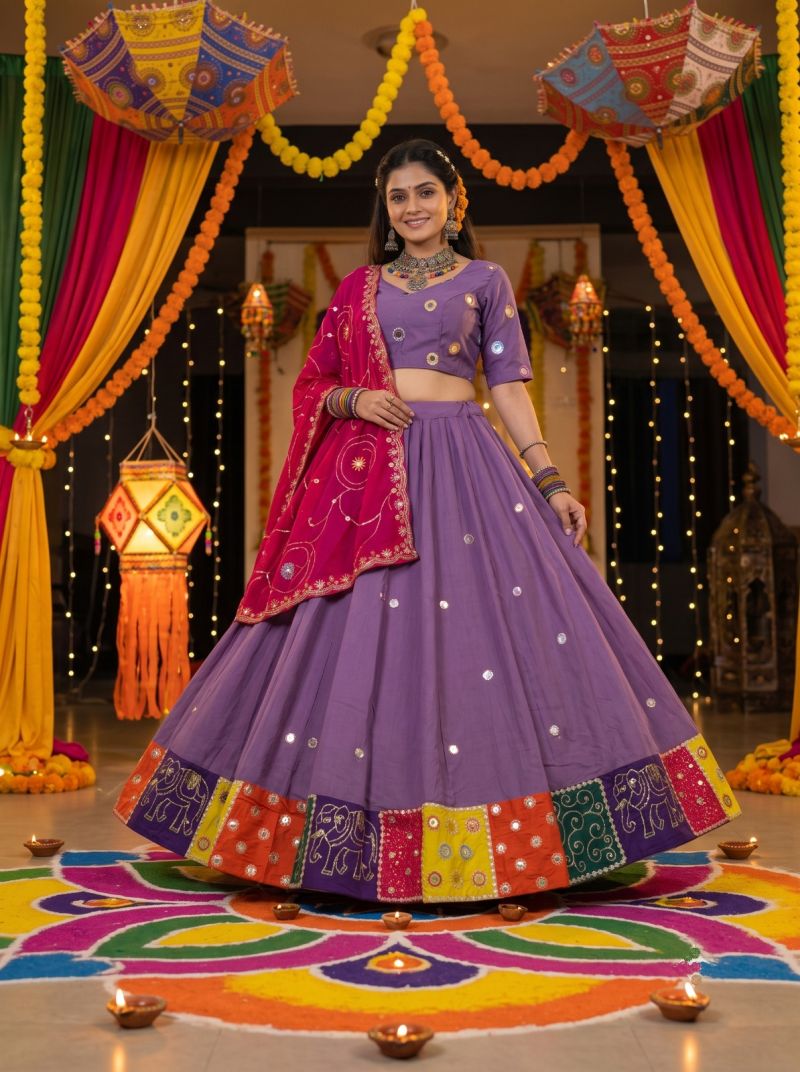 Amrah Wholesale Garbi Vol 1 Roman Silk Lehenga Choli