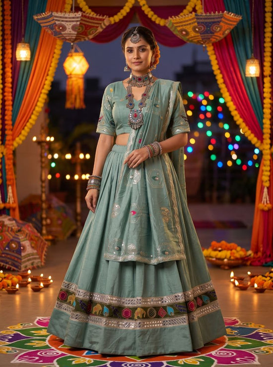 Amrah Wholesale Garbi Vol 1 Roman Silk Lehenga Choli