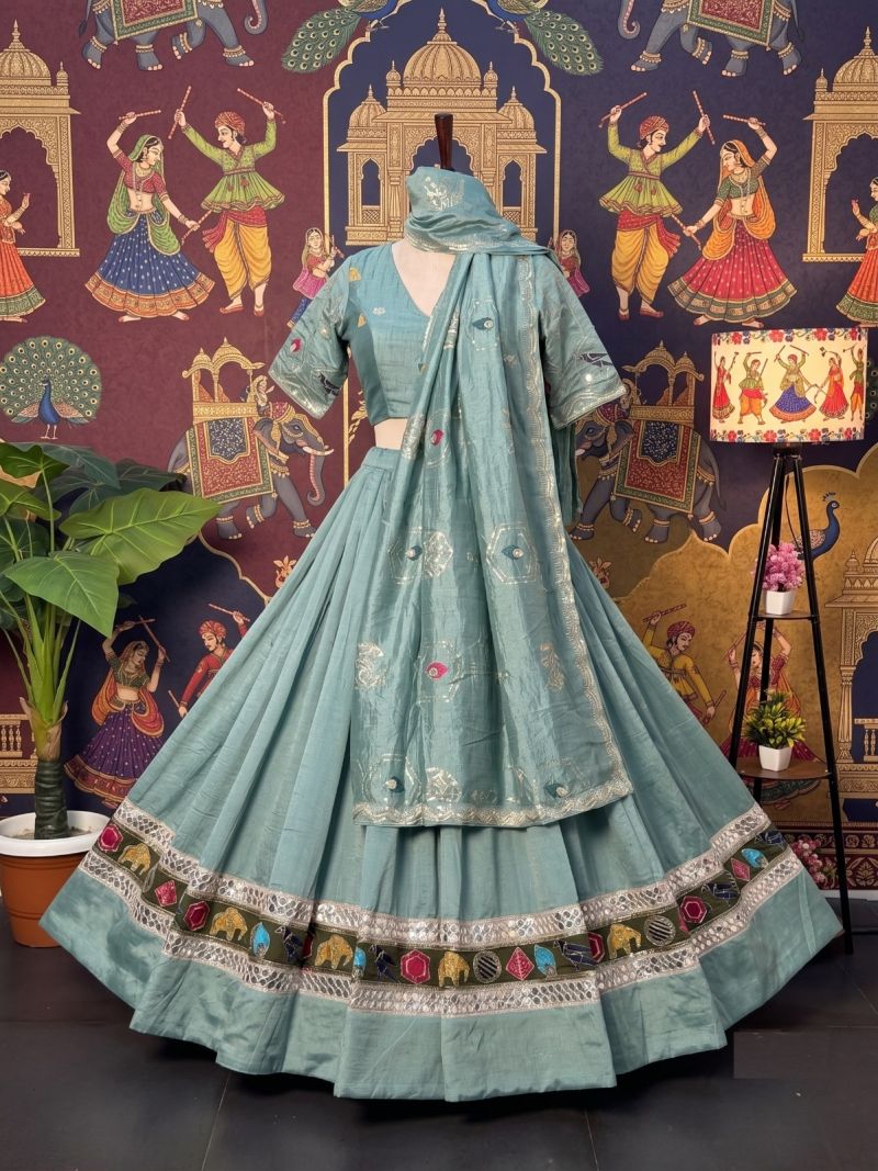 Amrah Wholesale Garbi Vol 1 Roman Silk Lehenga Choli