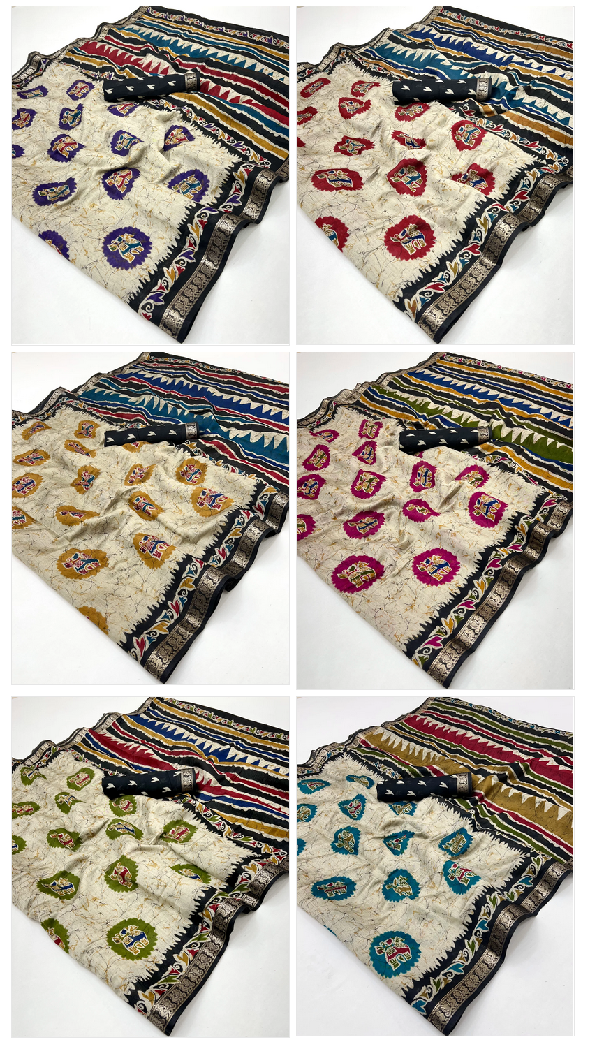 Amrah Wholesale Gola G 5001 To 5006 PV Cotton Printed Saree