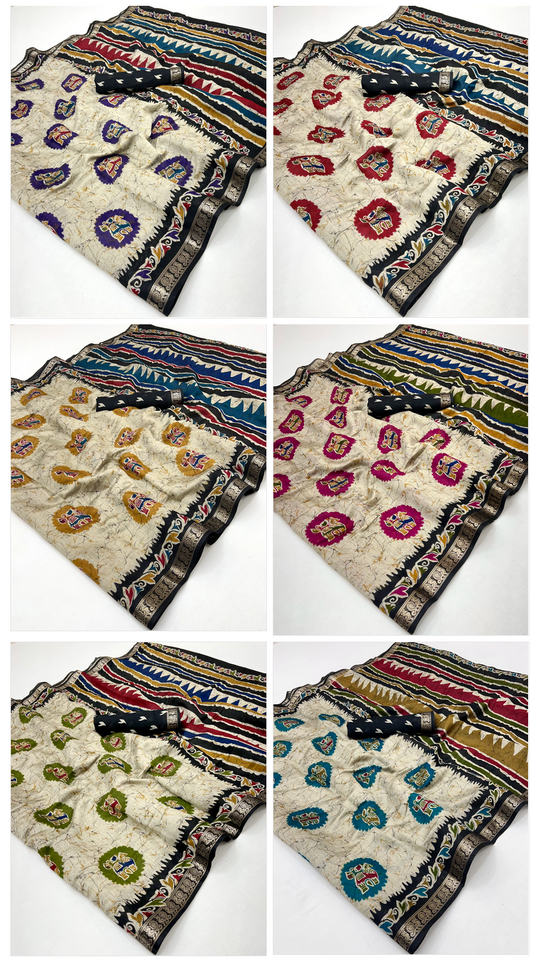 Amrah Wholesale Gola G 5001 To 5006 PV Cotton Printed Saree