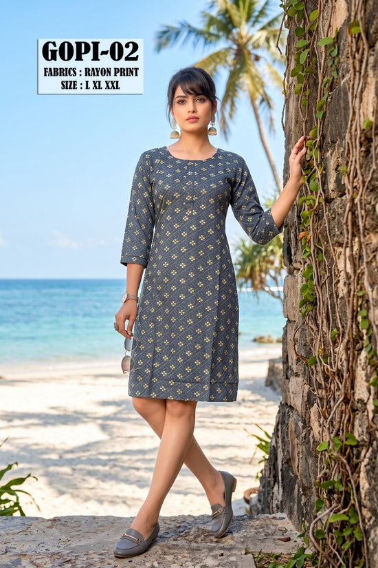 Amrah Wholesale Gopi 2 Rayon Floral Printed Kurti
