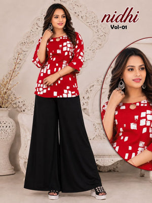 Amrah Wholesale Hiaara Nidhi Vol 1 Rayon Printed Short Tops - Amrah Wholesale