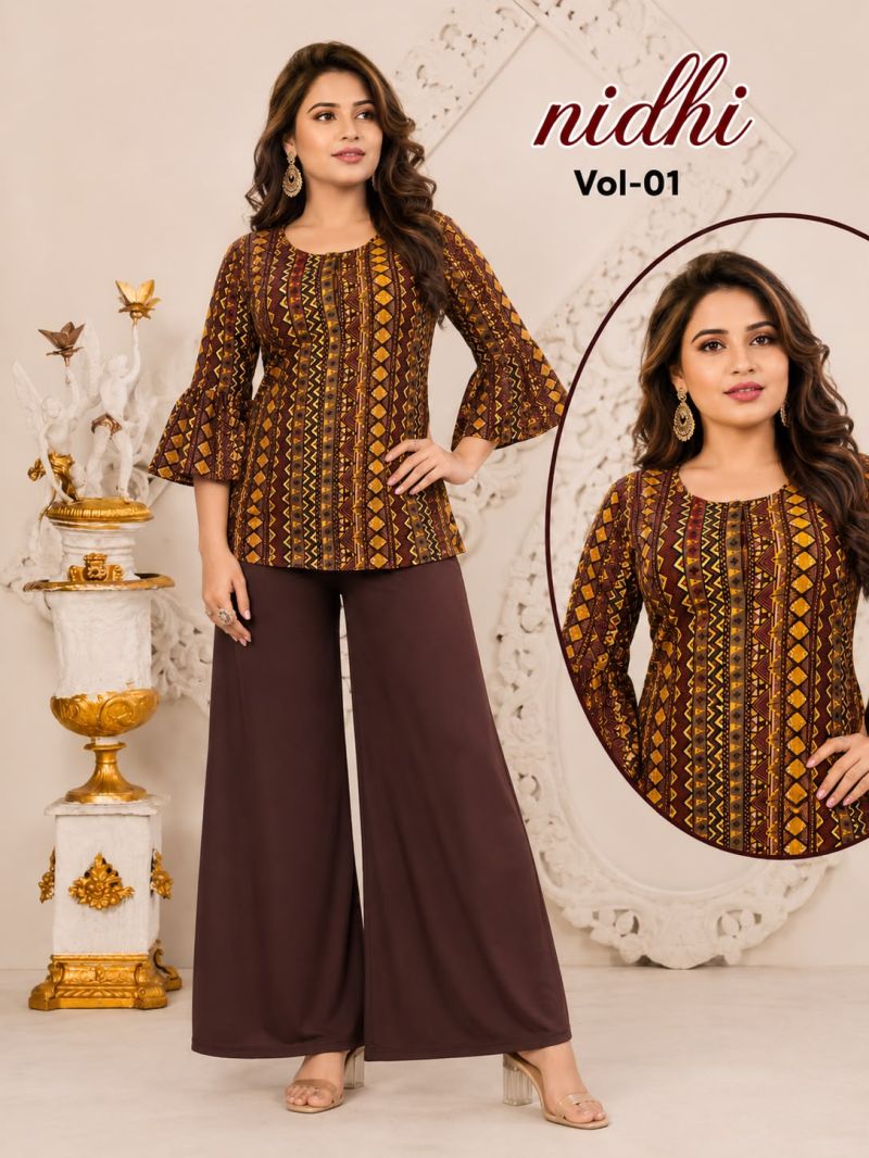 Amrah Wholesale Hiaara Nidhi Vol 1 Rayon Printed Short Tops - Amrah Wholesale