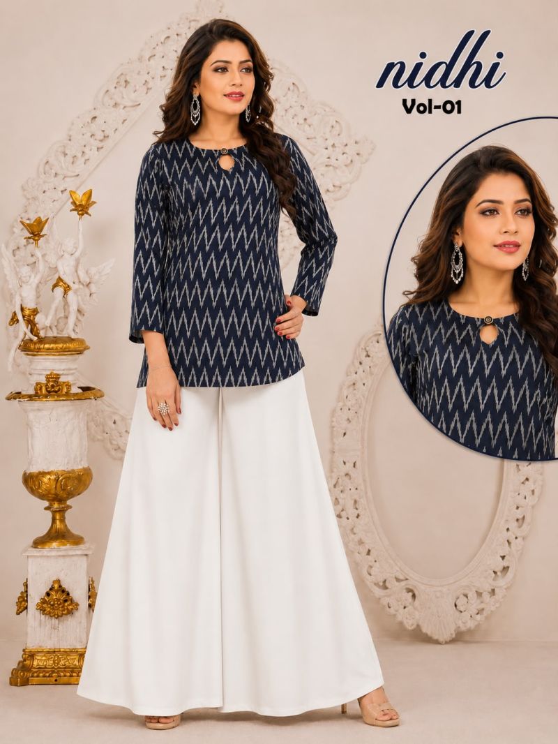 Amrah Wholesale Hiaara Nidhi Vol 1 Rayon Printed Short Tops - Amrah Wholesale