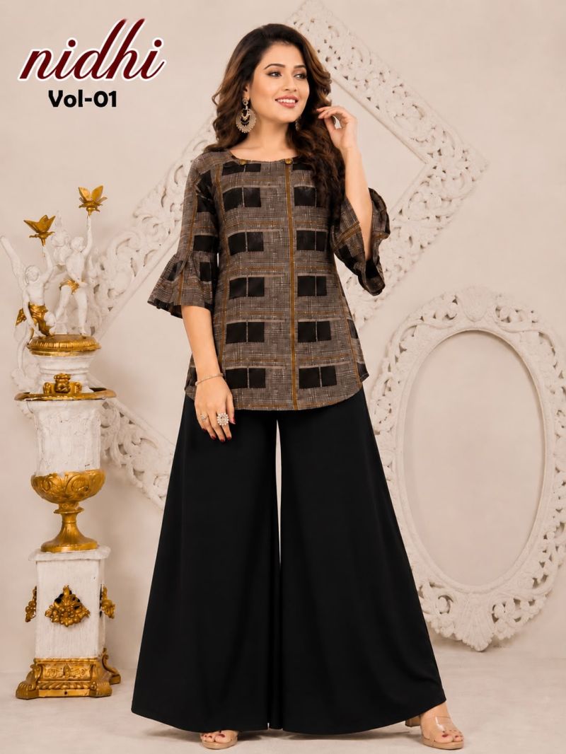 Amrah Wholesale Hiaara Nidhi Vol 1 Rayon Printed Short Tops - Amrah Wholesale