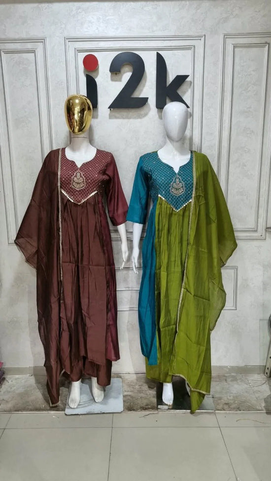 Amrah Wholesale I2k 107 Mul Chanderi Salwar Suit Set