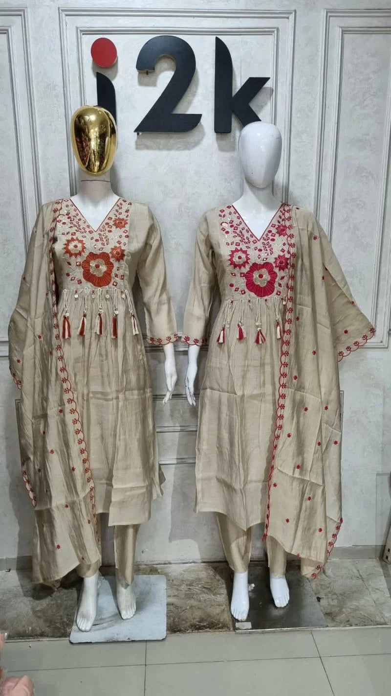 Amrah Wholesale I2k 108 Mul Chanderi Salwar Suit Set