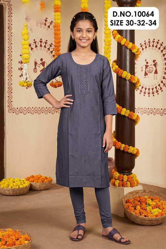 Amrah Wholesale Jaini 10064 And 66 Gadwal Silk Embroidered Kids Kurti - Amrah Wholesale
