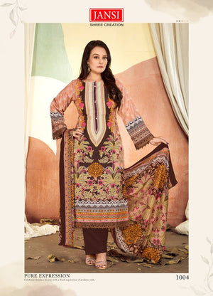 Amrah Wholesale Jansi Farah Vol 1 Readymade Cotton Printed Kurti Pant Dupatta Set