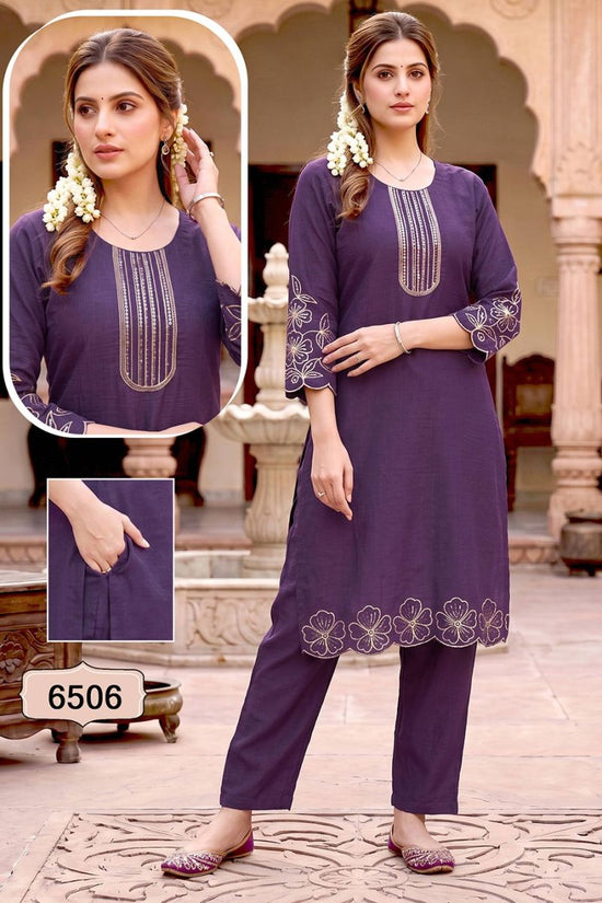 Amrah Wholesale Jasmine Vol 1 Vertican Silk Kurti Pant Set - Amrah Wholesale