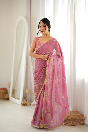 Amrah Wholesale Jf 3827 Star Georgette Saree