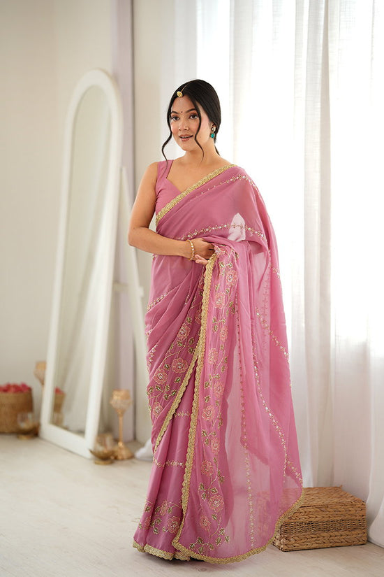 Amrah Wholesale Jf 3827 Star Georgette Saree
