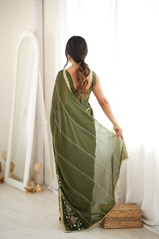 Amrah Wholesale Jf 3827 Star Georgette Saree