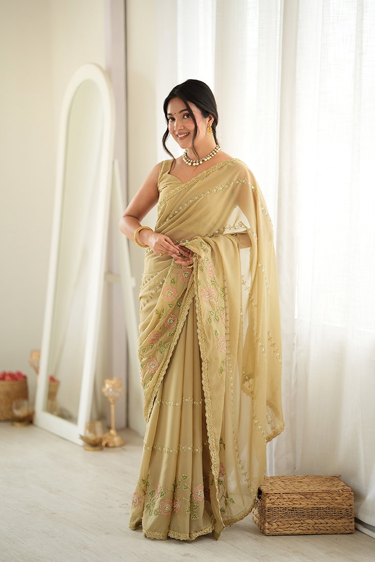 Amrah Wholesale Jf 3827 Star Georgette Saree