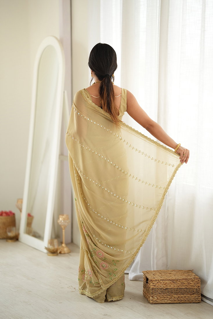 Amrah Wholesale Jf 3827 Star Georgette Saree