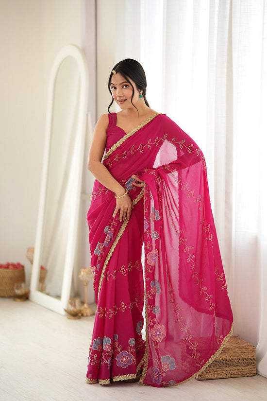 Amrah Wholesale Jf 3827 Star Georgette Saree