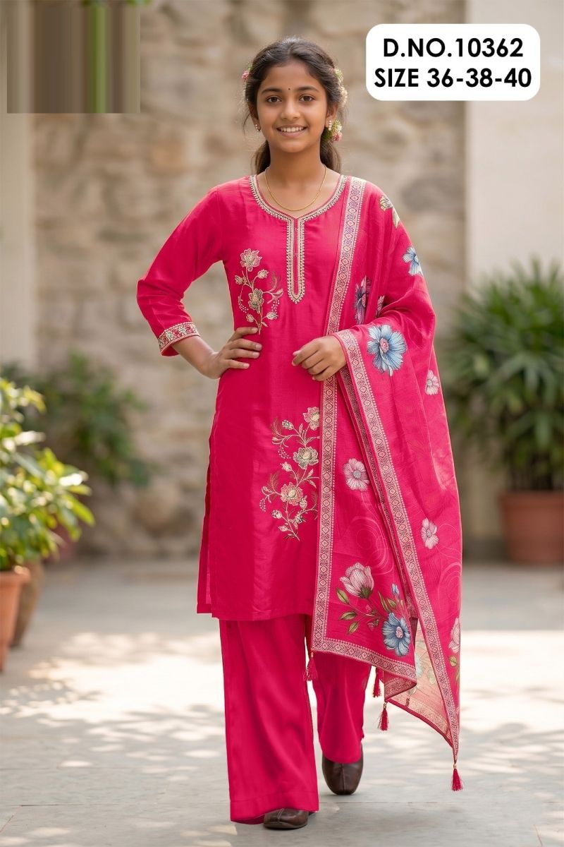 Amrah Wholesale Jharna 10362 Roman Glass Kurti Pant Dupatta Set