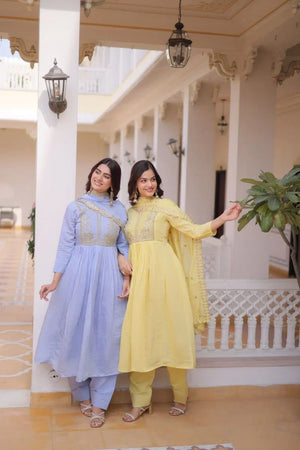Amrah Wholesale Ka 1241 Mal Chanderi Kurti Set