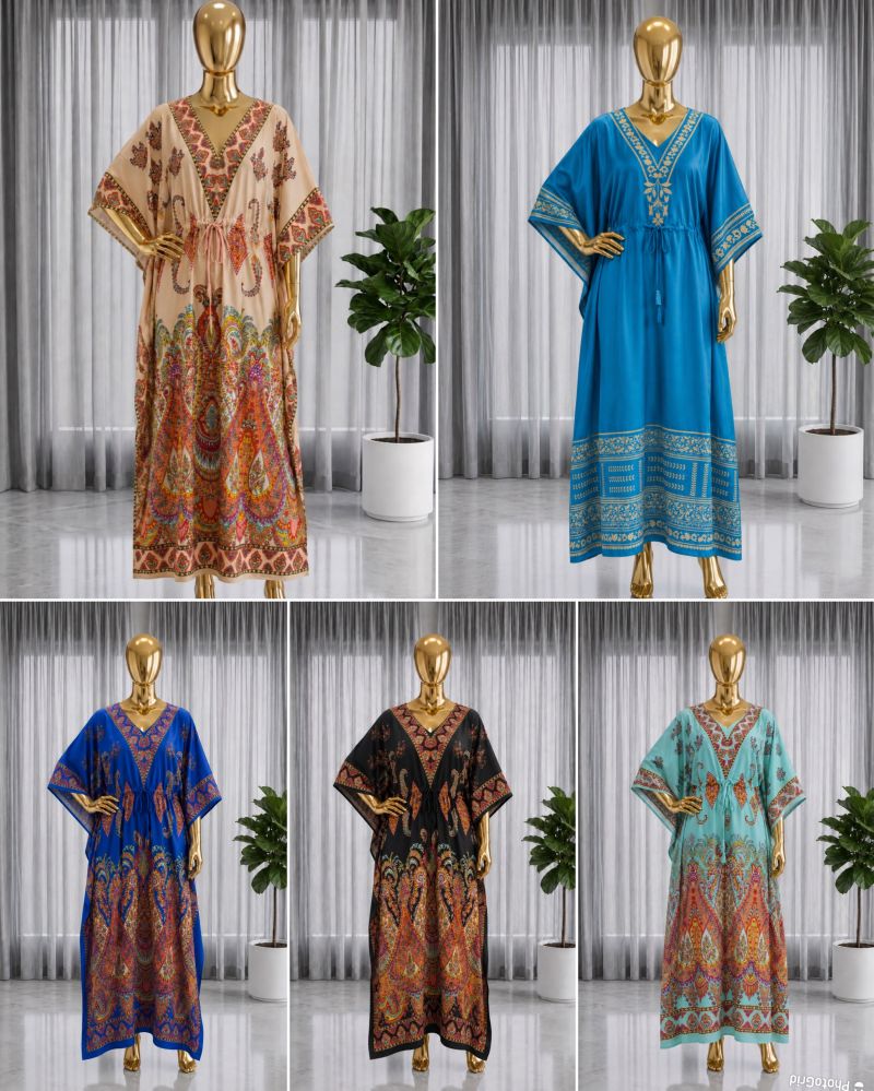 Amrah Wholesale Kaftan Vol 7 Heavy French Crepe Printed Kaftan