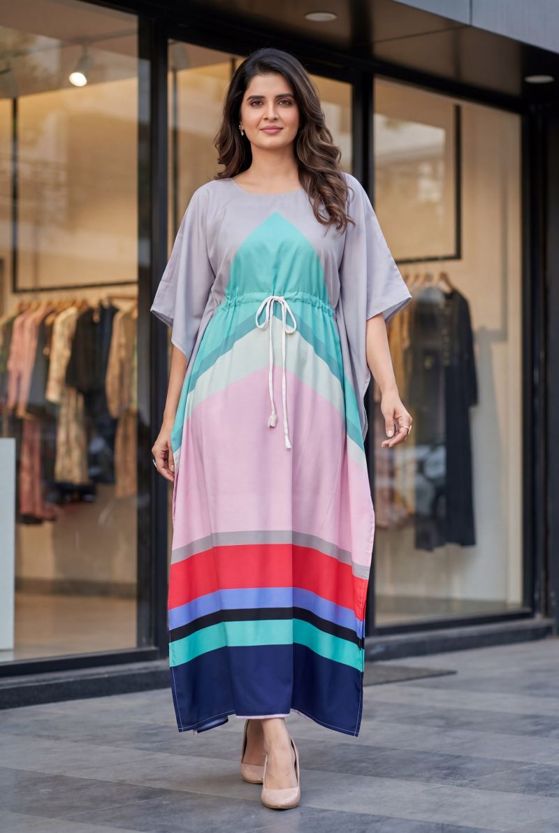 Amrah Wholesale Kaftan Vol 7 Heavy French Crepe Printed Kaftan