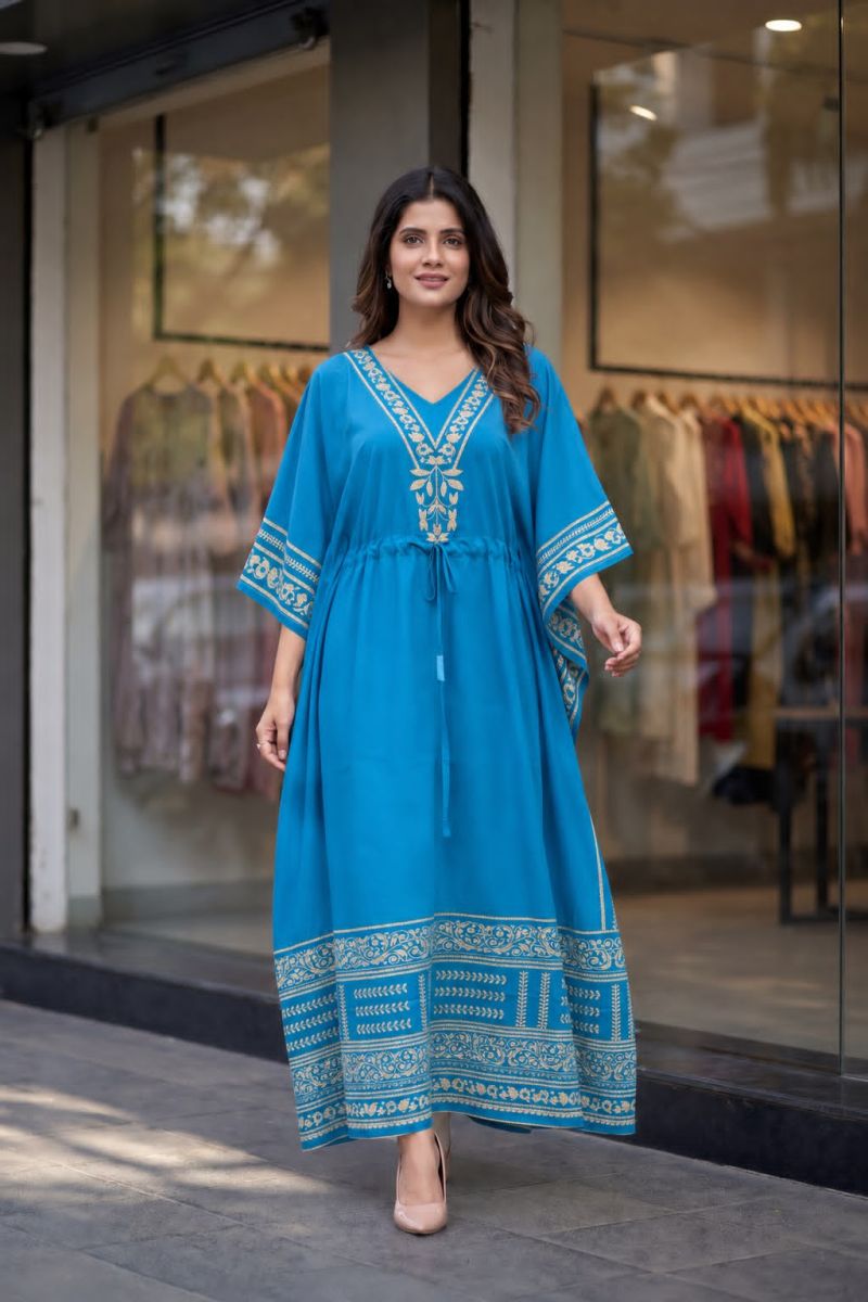 Amrah Wholesale Kaftan Vol 7 Heavy French Crepe Printed Kaftan