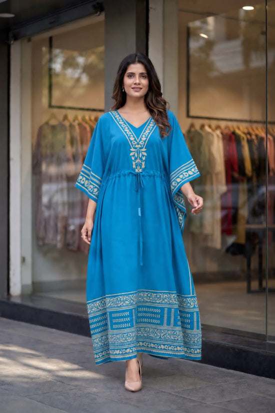 Amrah Wholesale Kaftan Vol 7 Heavy French Crepe Printed Kaftan