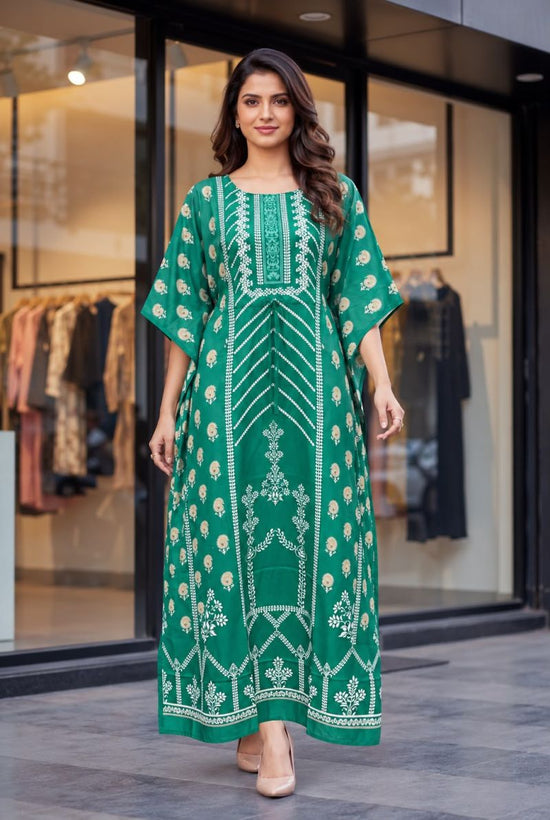 Amrah Wholesale Kaftan Vol 9 French Crepe Printed Long Kaftan