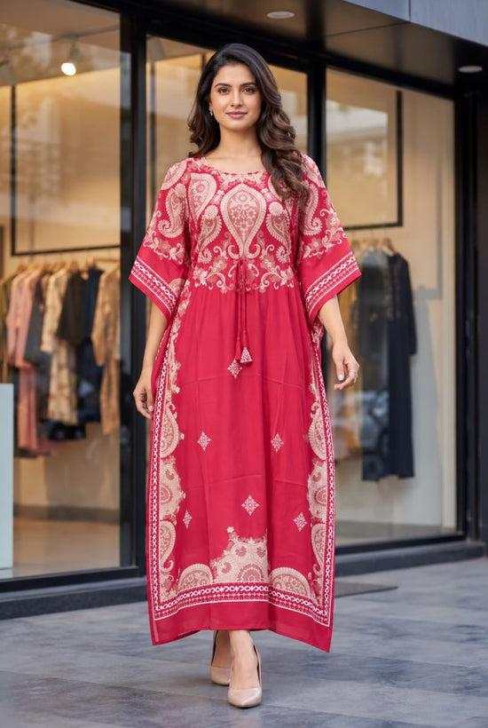 Amrah Wholesale Kaftan Vol 9 French Crepe Printed Long Kaftan