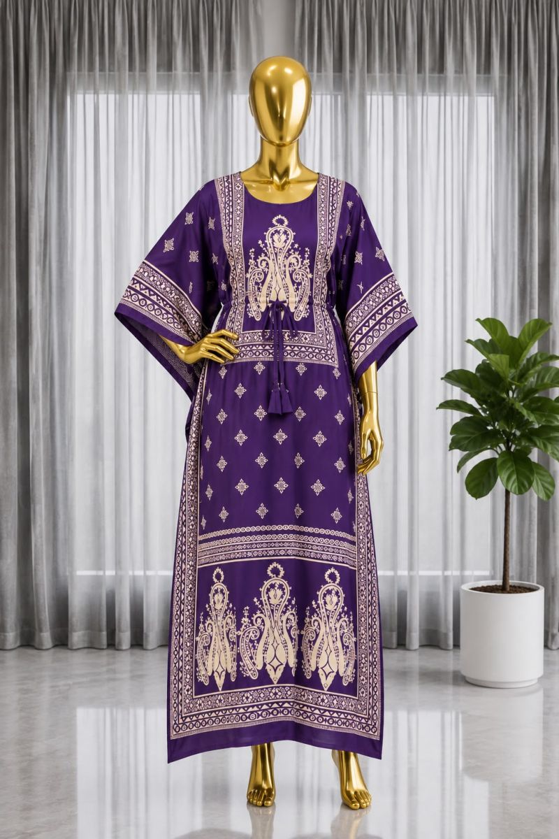 Amrah Wholesale Kaftan Vol 9 French Crepe Printed Long Kaftan
