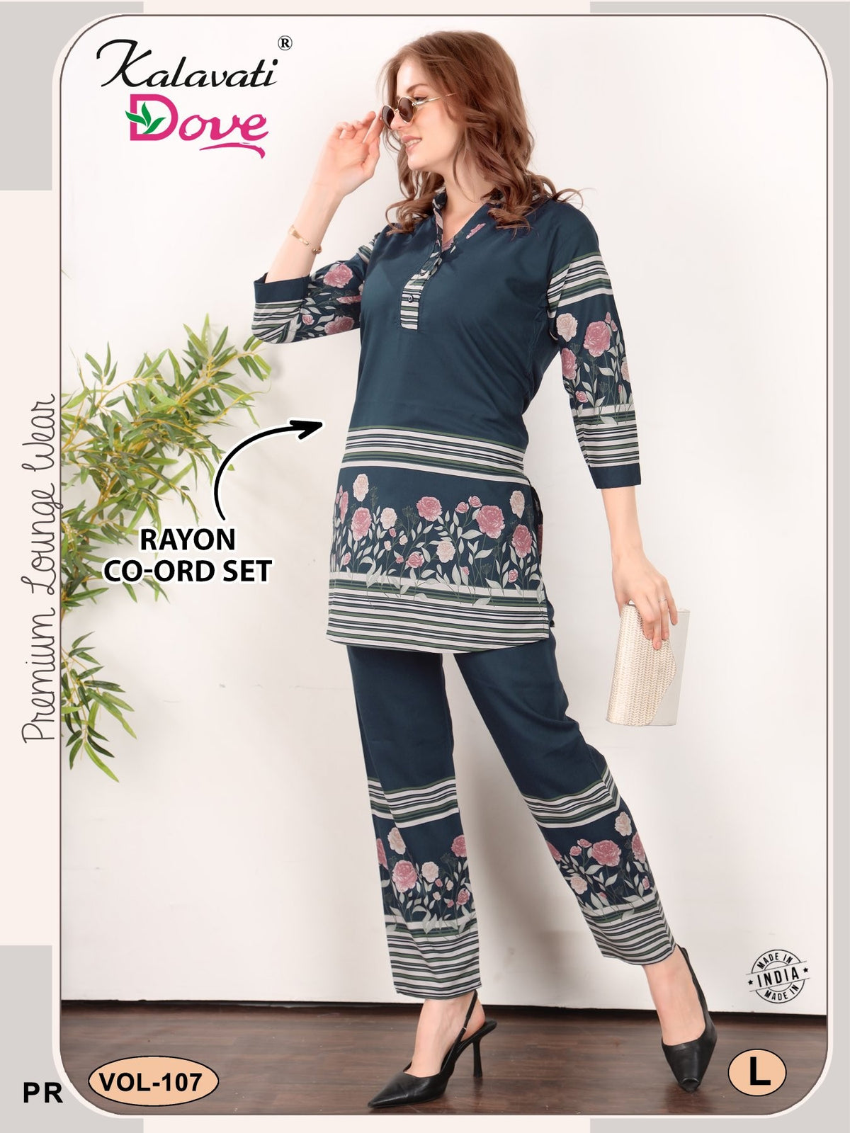 Amrah Wholesale Kalavatis Vol 107 A Rayon Printed Co Ord Set