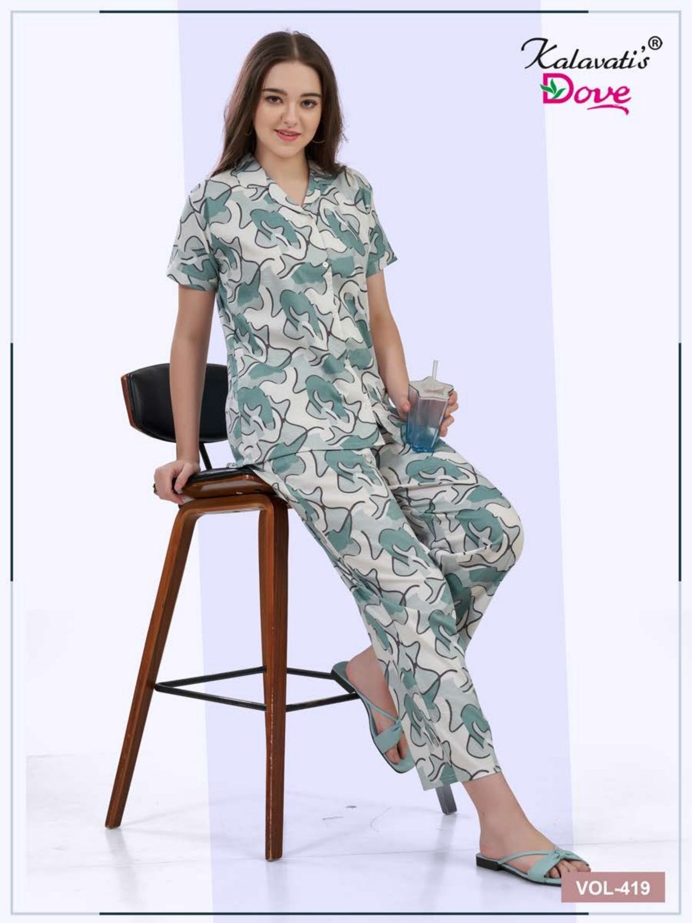 Amrah Wholesale Kalavatis Vol 419 Imported Printed Night Suit
