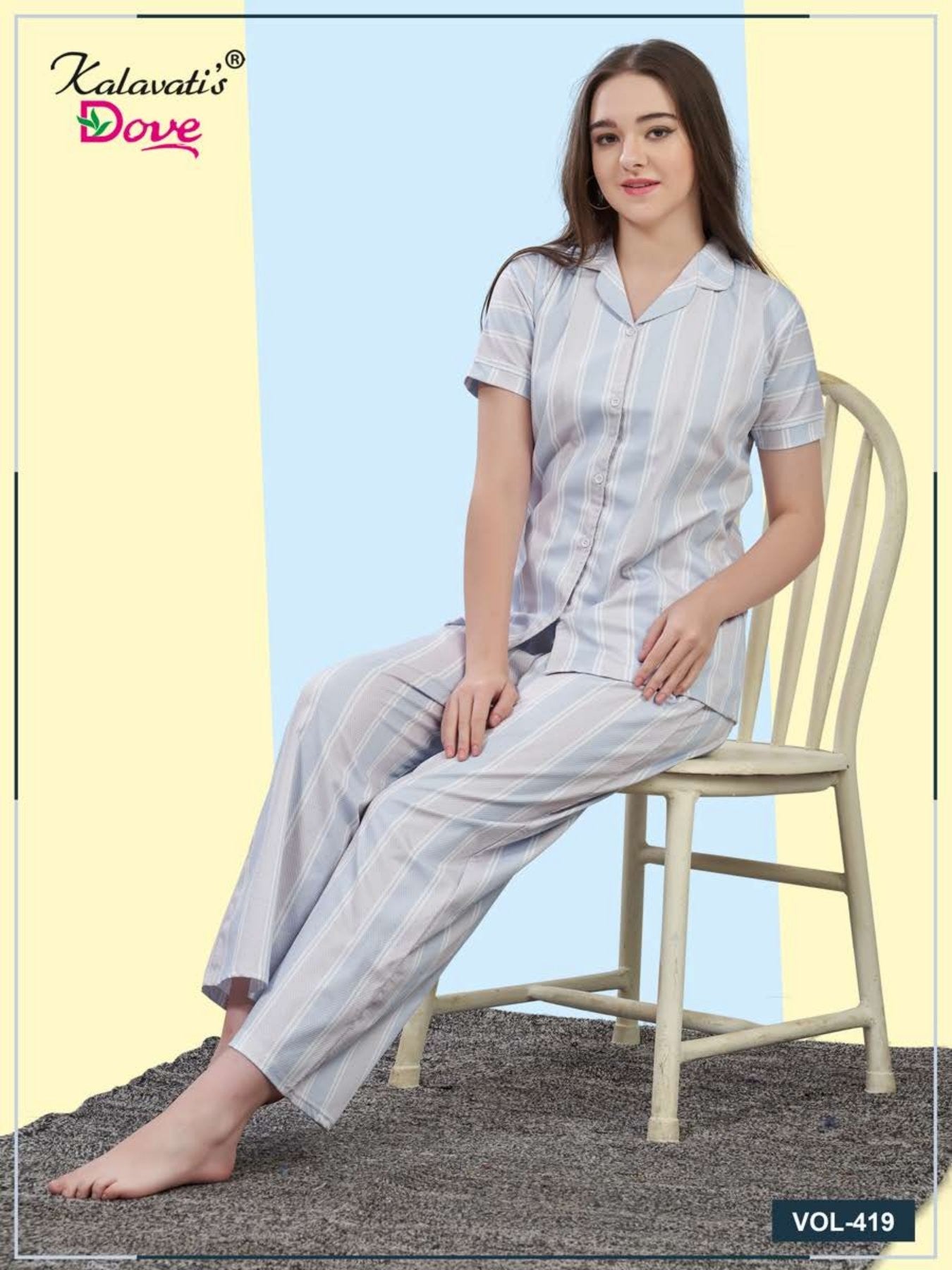 Amrah Wholesale Kalavatis Vol 419 Imported Printed Night Suit