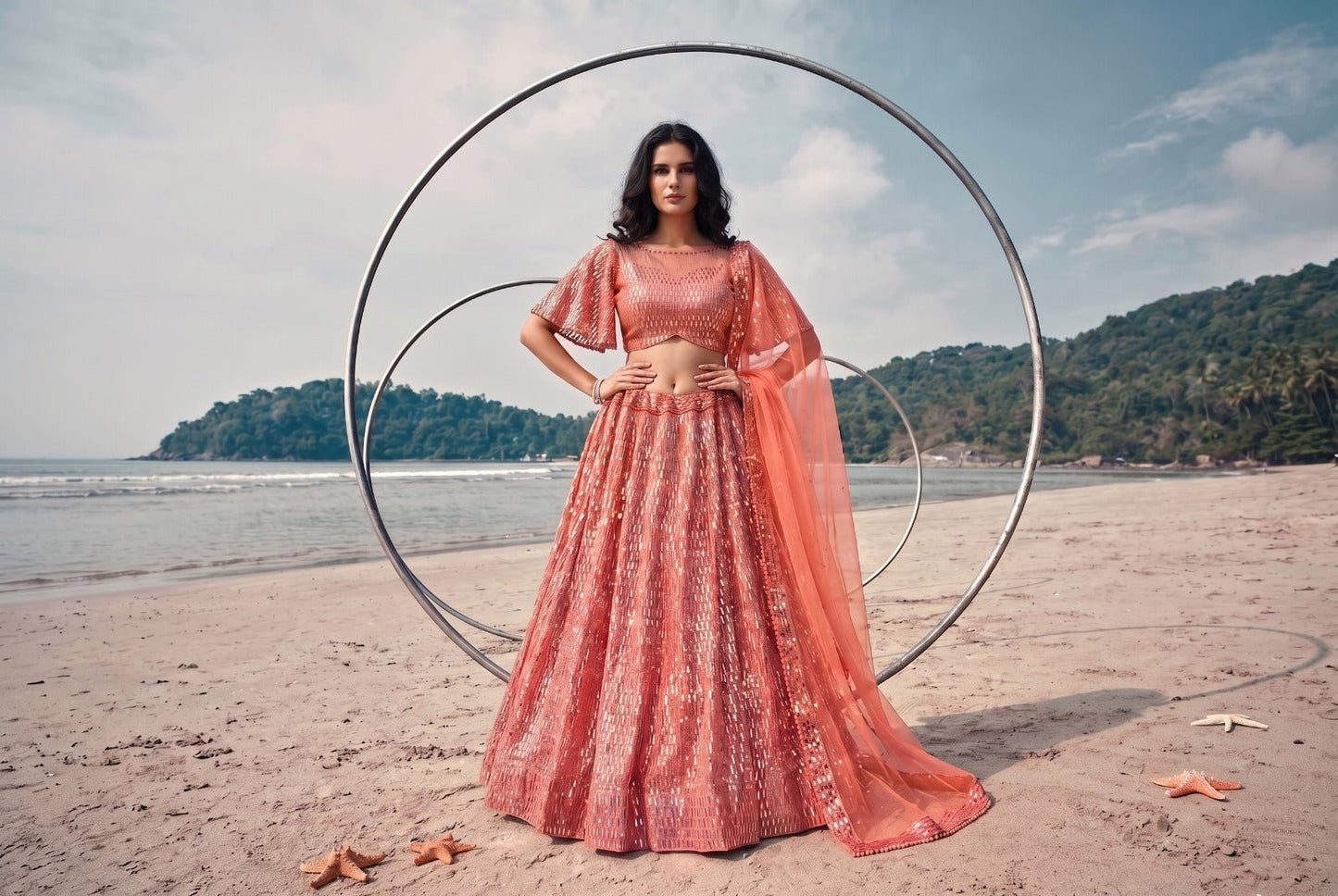 Amrah Wholesale Kb Series 8101 Butterfly Net Sequence Worked Lehenga Choli Collection - Amrah Wholesale
