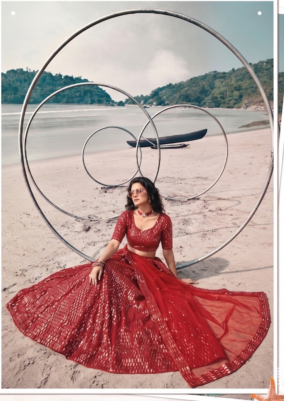 Amrah Wholesale Kb Series 8101 Butterfly Net Sequence Worked Lehenga Choli Collection - Amrah Wholesale