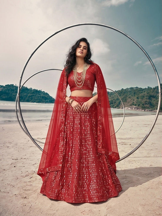Amrah Wholesale Kb Series 8101 Butterfly Net Sequence Worked Lehenga Choli Collection - Amrah Wholesale