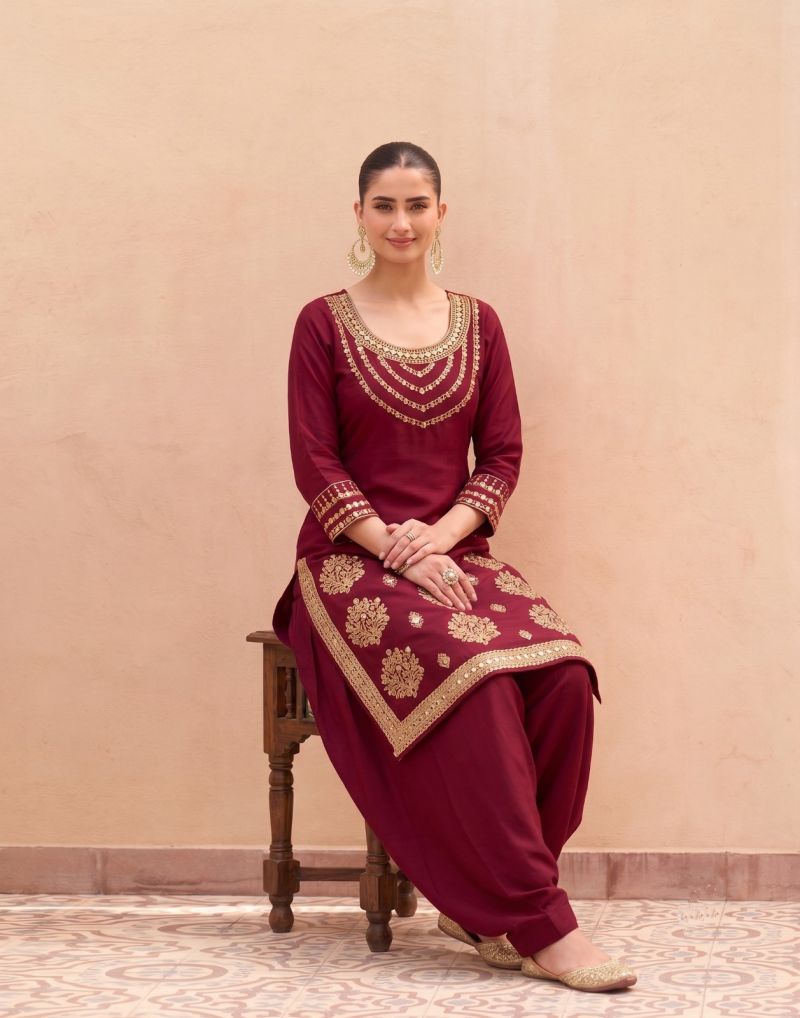 Amrah Wholesale KB Super Hit D No 4113 To 14 Britalian Soft Silk Mirror Embroidered Dress Material