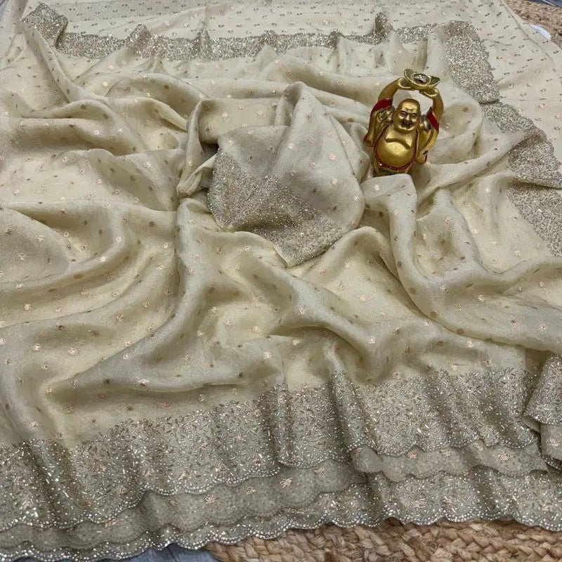 Amrah Wholesale Kc 1002 Space Silk Jarkhan Worked Premium Saree Collection - Amrah Wholesale