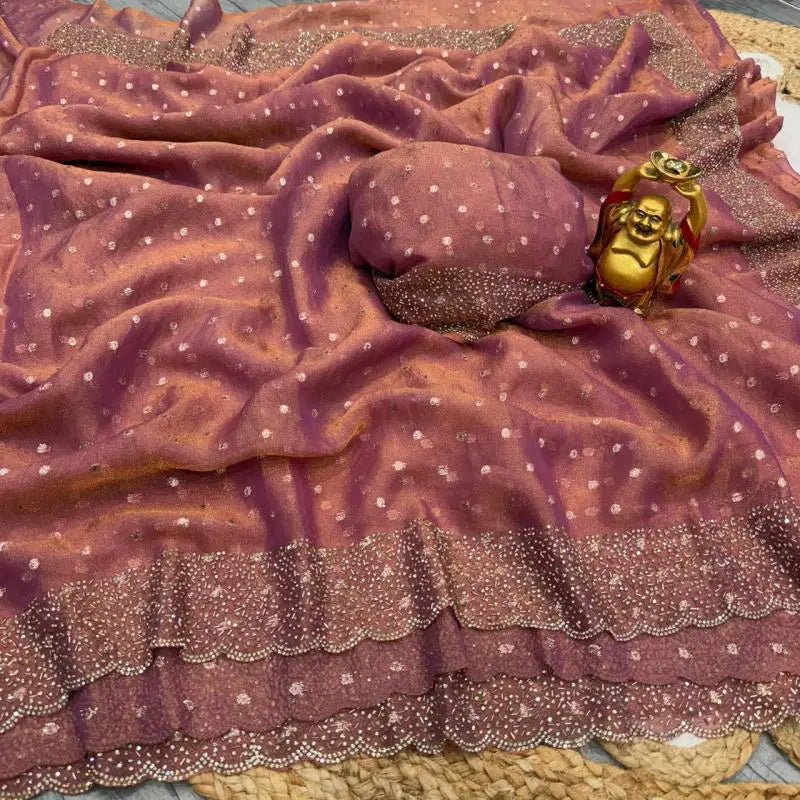 Amrah Wholesale Kc 1002 Space Silk Jarkhan Worked Premium Saree Collection - Amrah Wholesale