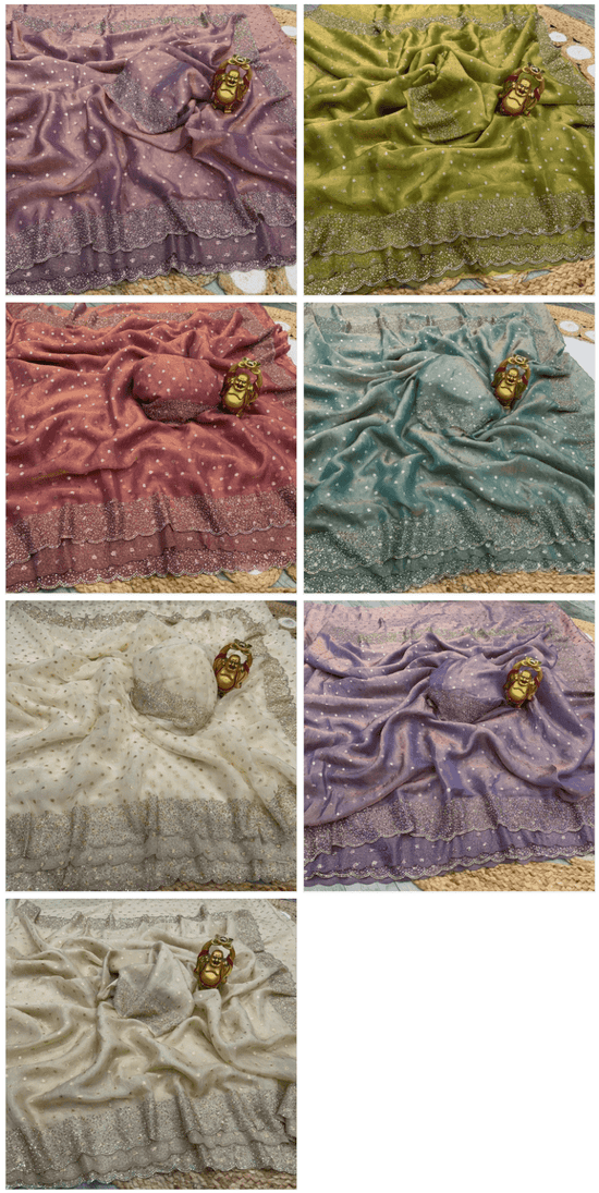 Amrah Wholesale Kc 1002 Space Silk Jarkhan Worked Premium Saree Collection - Amrah Wholesale