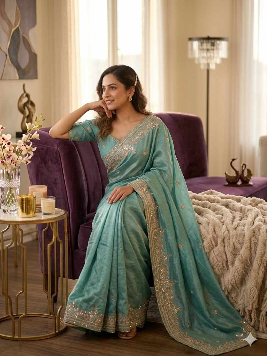 Amrah Wholesale Kc 2128 Vichitra Silk Saree - Amrah Wholesale
