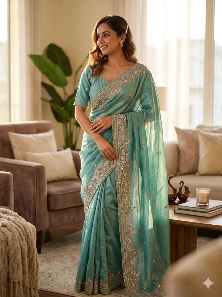 Amrah Wholesale Kc 2128 Vichitra Silk Saree - Amrah Wholesale