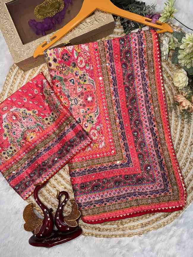 Amrah Wholesale KC 2132 Soft Chinon Saree Collection - Amrah Wholesale