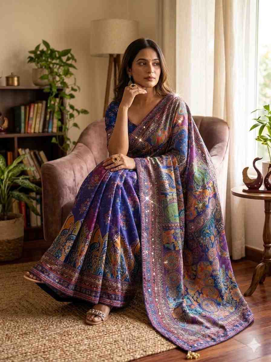Amrah Wholesale KC 2132 Soft Chinon Saree Collection - Amrah Wholesale