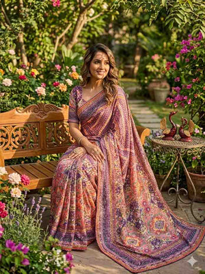 Amrah Wholesale KC 2132 Soft Chinon Saree Collection - Amrah Wholesale