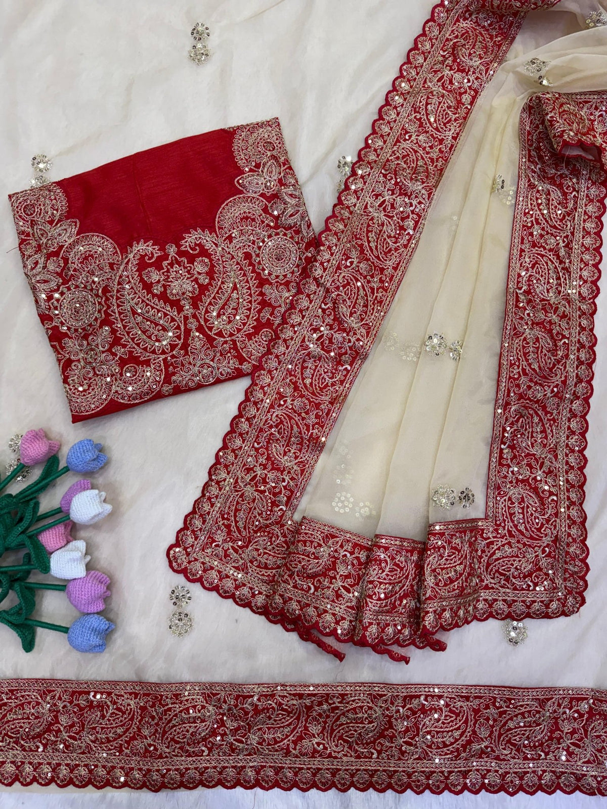 Amrah Wholesale Kc 2144 Soft Zipsy Silk Embroidered Designer Saree - Amrah Wholesale